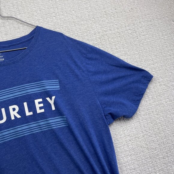 Hurley Skate Graphic T Shirt Men XXL Tie Dye Blue Baggy Fit Y2K Loose Blue Read - Picture 3 of 16